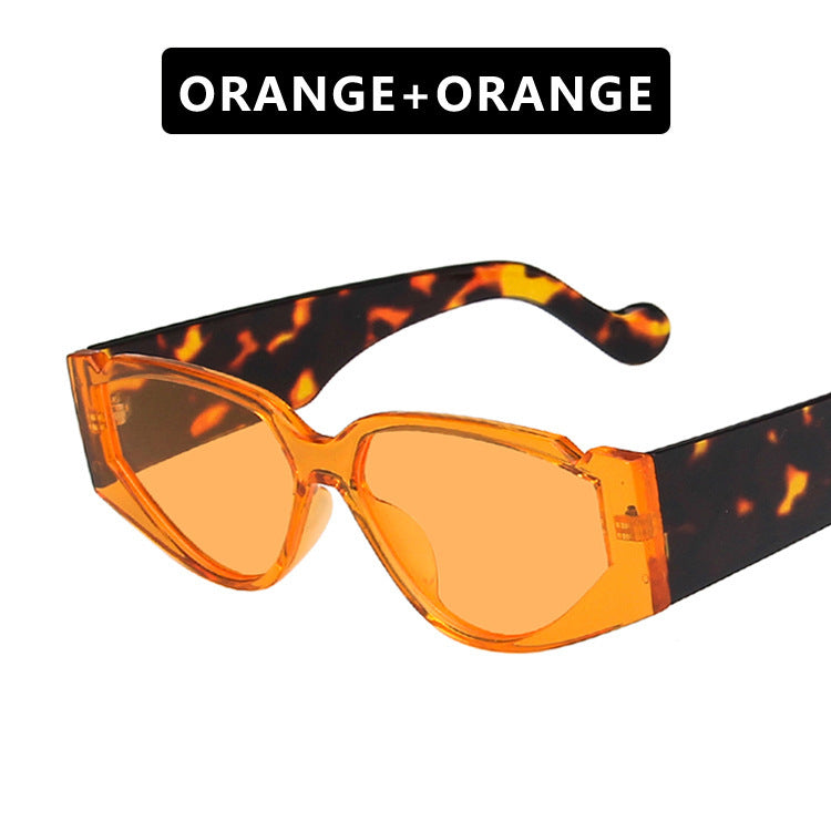 VUE Triangle Notch Sunglasses with Pattern Temples