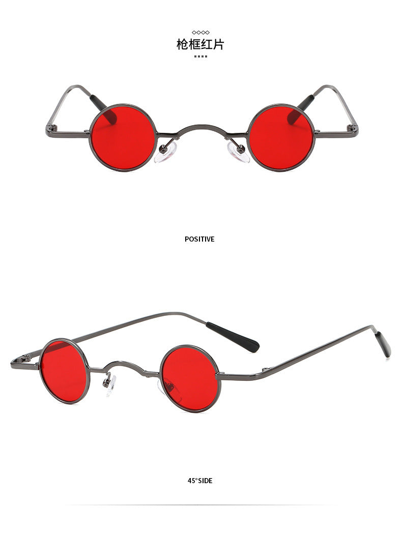 VUE Retro Micro Round Metal Frame Sunglasses – Unisex Hip-Hop Prince Style