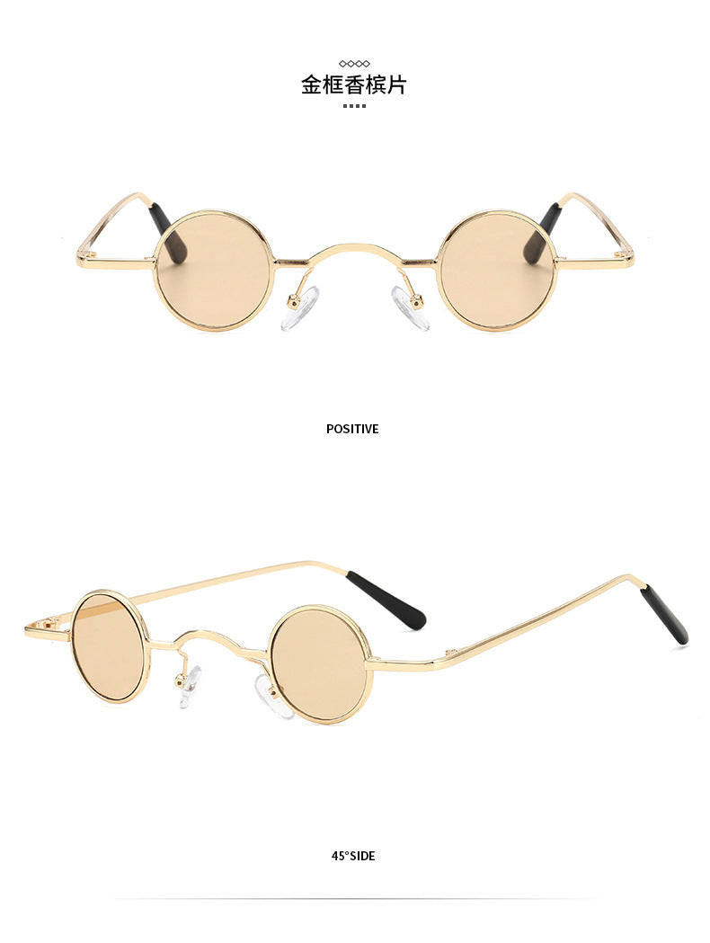 VUE Retro Micro Round Metal Frame Sunglasses – Unisex Hip-Hop Prince Style