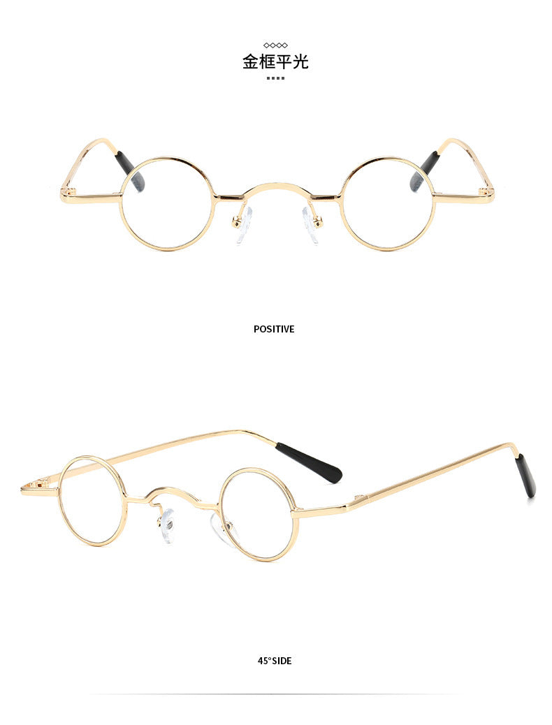 VUE Retro Micro Round Metal Frame Sunglasses – Unisex Hip-Hop Prince Style