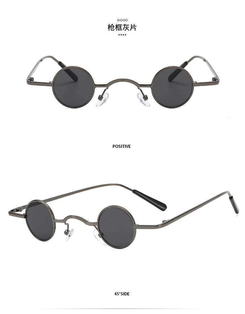 VUE Retro Micro Round Metal Frame Sunglasses – Unisex Hip-Hop Prince Style