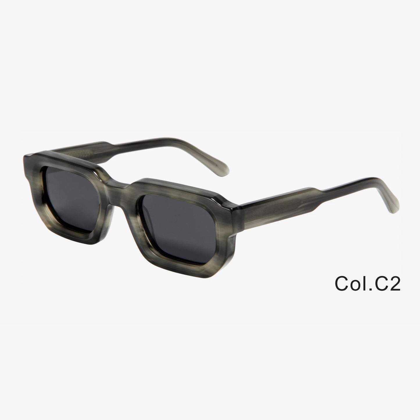 VUE Unisex Retro Square Frame Acetate Sunglasses