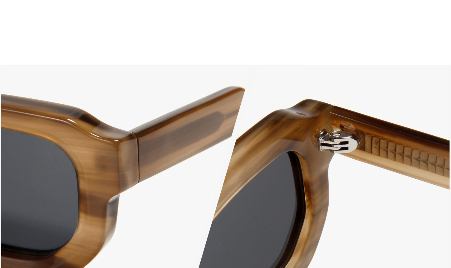 VUE Unisex Retro Square Frame Acetate Sunglasses