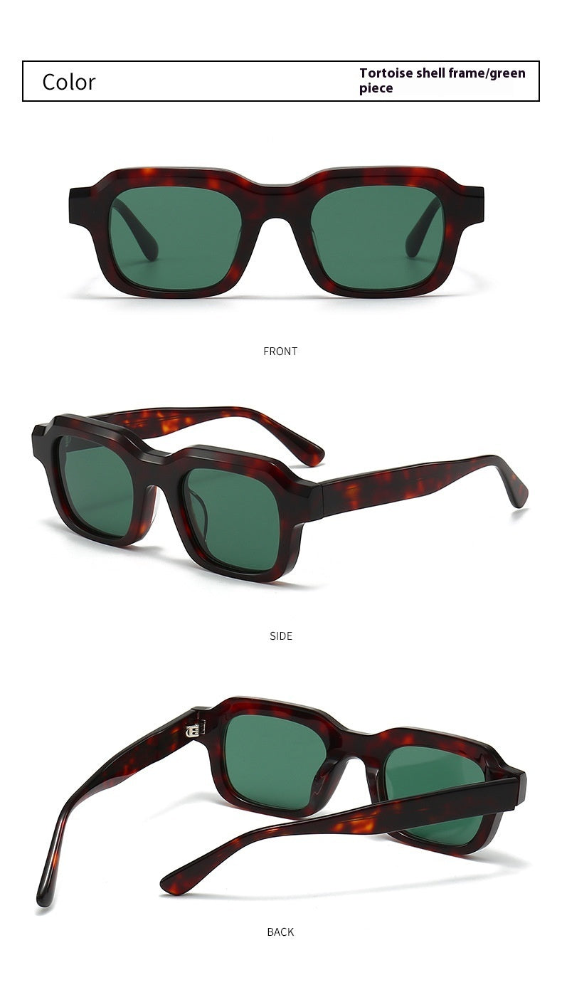 VUE Thick Acetate Gradient Stitch Sunglasses - Unisex