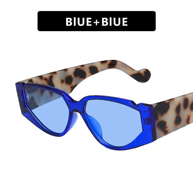 VUE Triangle Notch Sunglasses with Pattern Temples