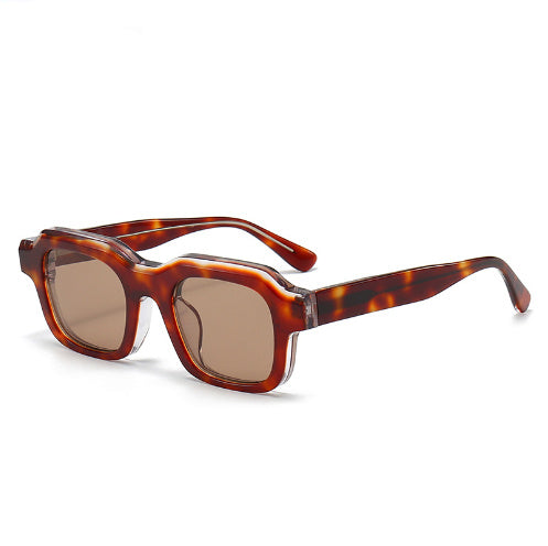 VUE Thick Acetate Gradient Stitch Sunglasses - Unisex