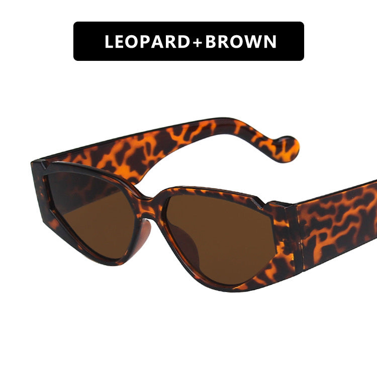 VUE Triangle Notch Sunglasses with Pattern Temples