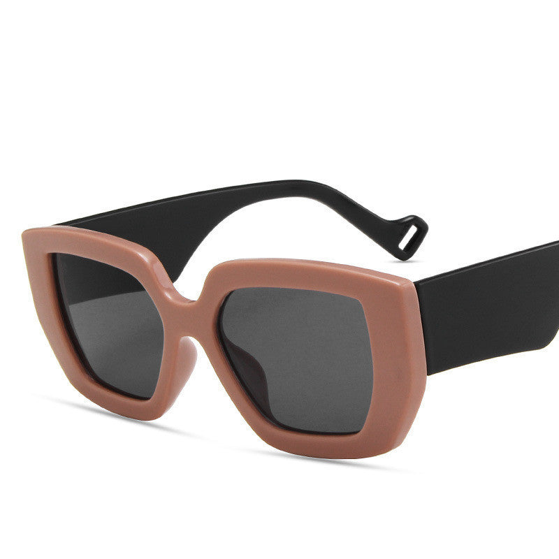 VUE Bold Polygon Contrast Frame Sunglasses – Retro Statement Eyewear