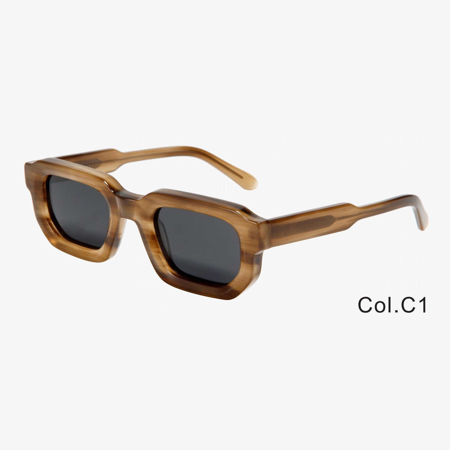VUE Unisex Retro Square Frame Acetate Sunglasses