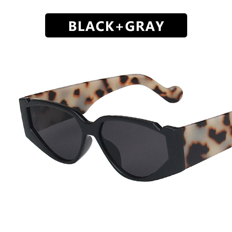 VUE Triangle Notch Sunglasses with Pattern Temples