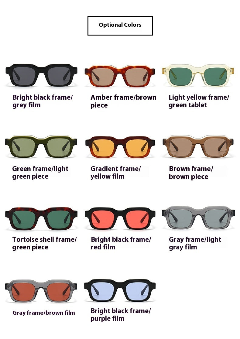 VUE Thick Acetate Gradient Stitch Sunglasses - Unisex