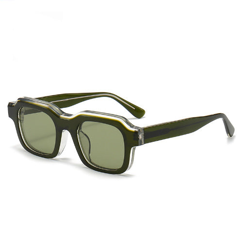 VUE Thick Acetate Gradient Stitch Sunglasses - Unisex