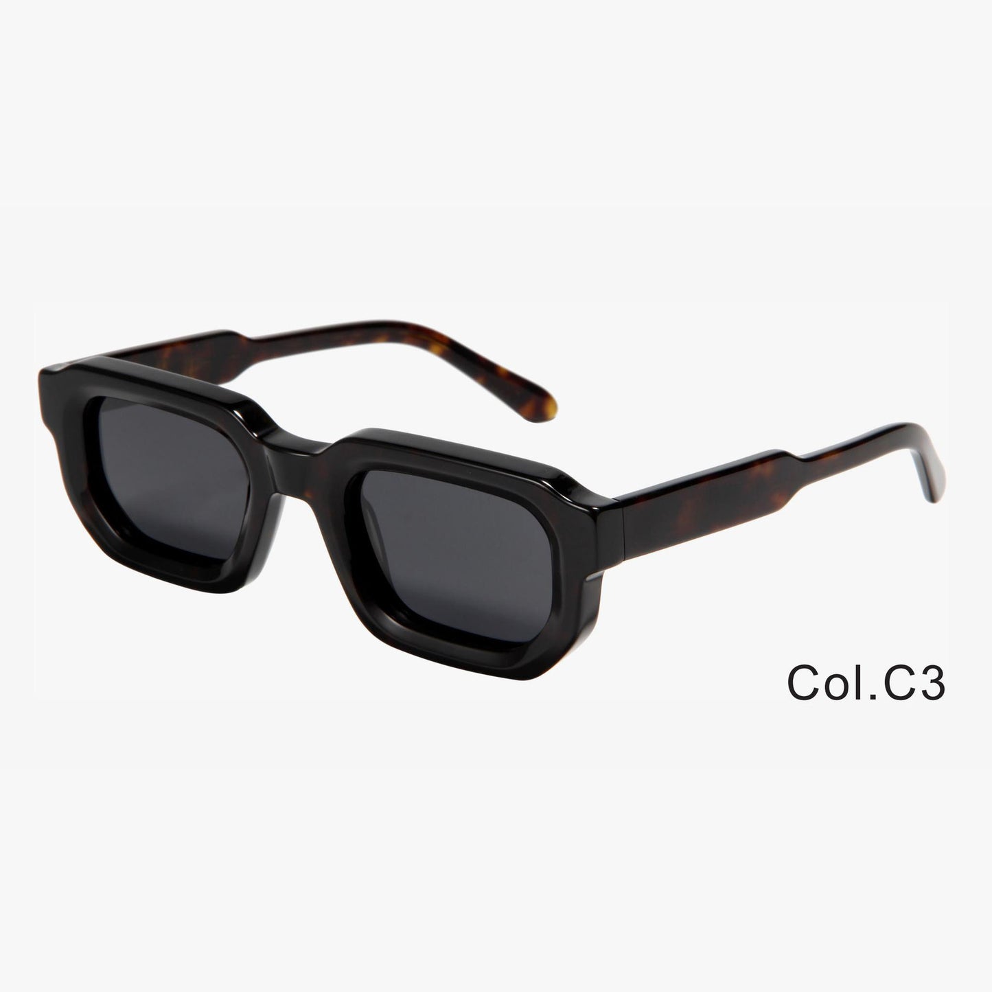 VUE Unisex Retro Square Frame Acetate Sunglasses