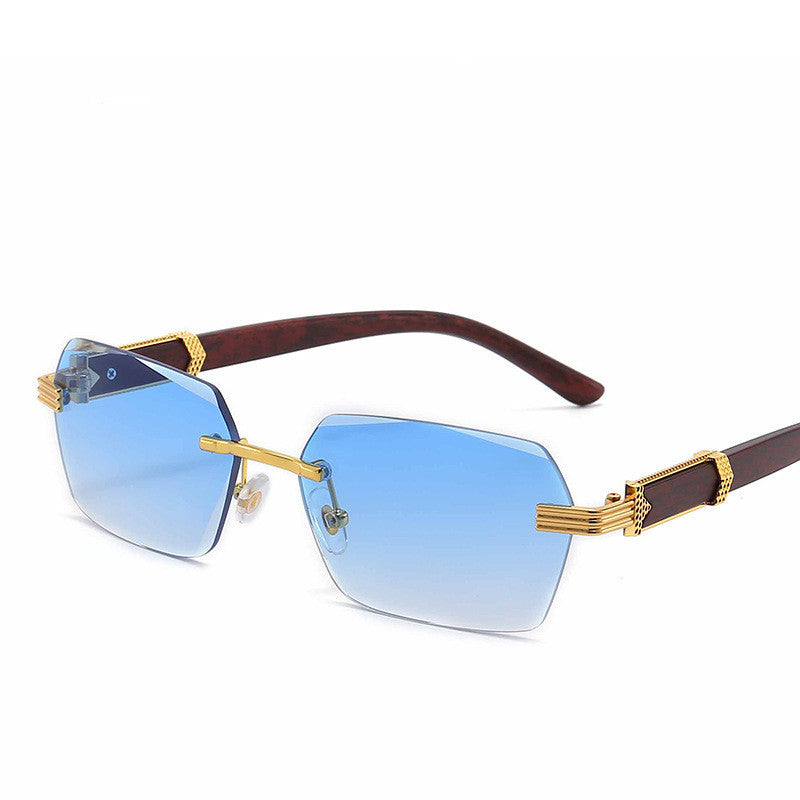 VUE Frameless Cut-Edge Gradient Marine Eye Protection Sunglasses