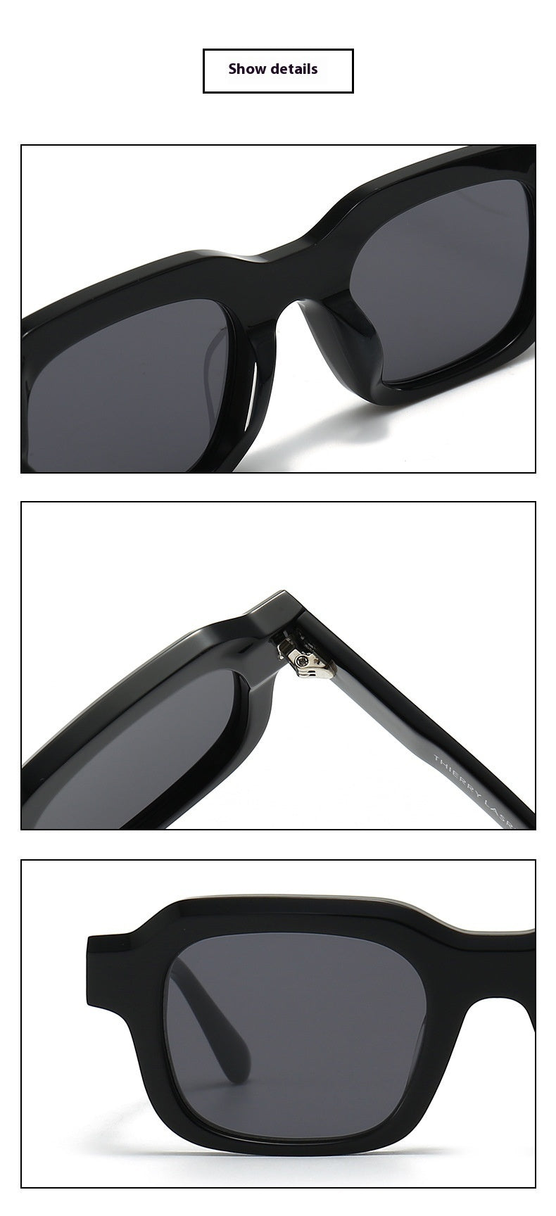 VUE Thick Acetate Gradient Stitch Sunglasses - Unisex