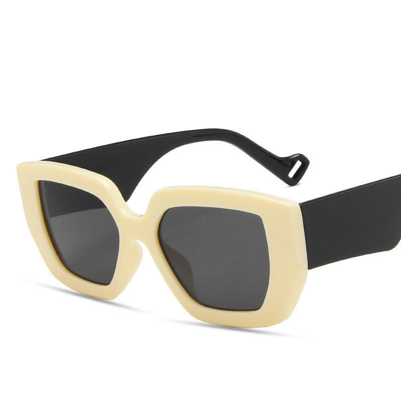 VUE Bold Polygon Contrast Frame Sunglasses – Retro Statement Eyewear