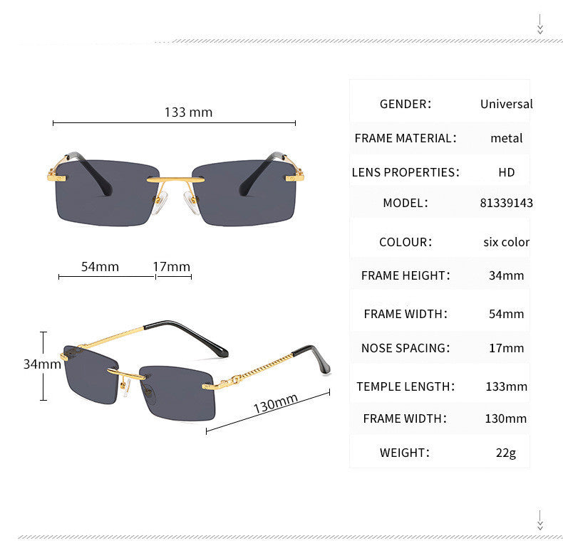 VUE Timeless Rimless Sunglasses
