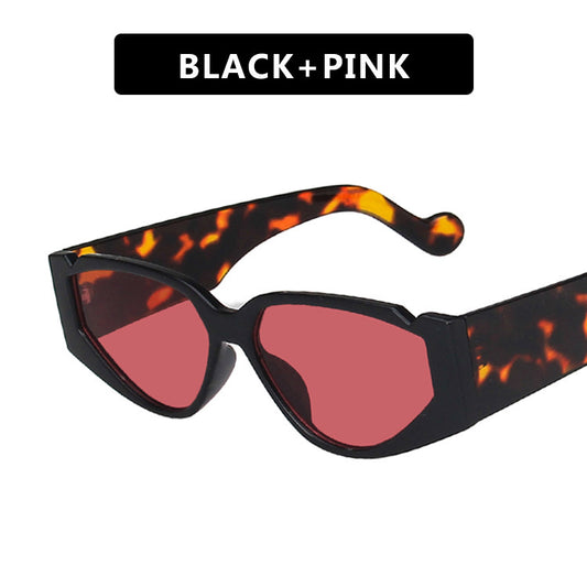 VUE Triangle Notch Sunglasses with Pattern Temples