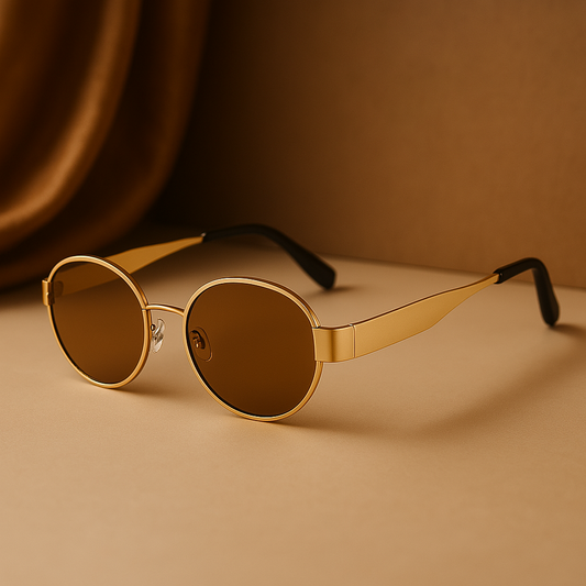 VUE Vintage Oval Metal Sunglasses for Women – Retro Chic Eyewear